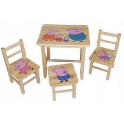 Detský stôl so stoličkami s...
