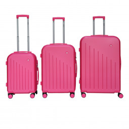 Ružové cestovné kufre 3v1