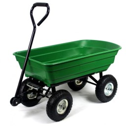 Záhradný vozík v zelenej farbe