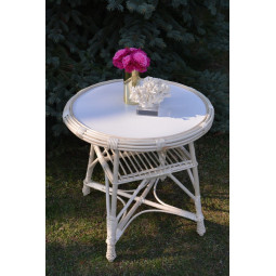 Biely prútený veľký okrúhly...