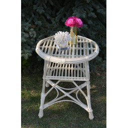 Okrúhly prútený stôl so...