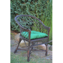 Tmavo hnedé záhradné kreslo...