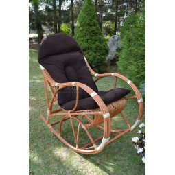 Prírodné kreslo s bielym...