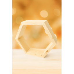 Drevená polička HEXAGÓN z...