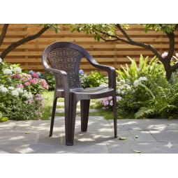 Plastové hnedé stoličky do...