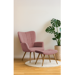 Velvetové kreslo ušiak v...