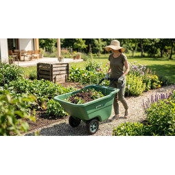 Vozík do záhrady v zelenej...