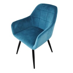 Velúrové stoličky v modrej...