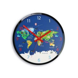Detské hodiny s mapou sveta