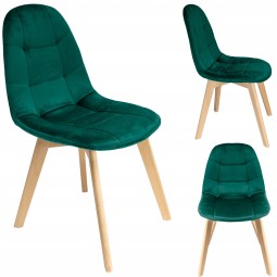 Velvet stolička v zelenej...