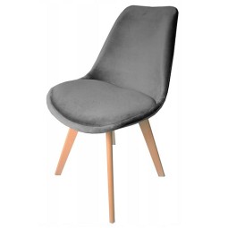 Svetlo sivá stolička velvet