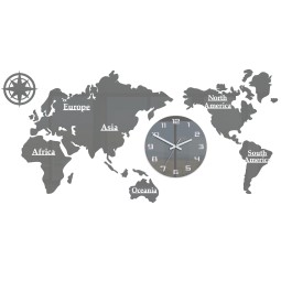 Nástenné hodiny mapa sveta...
