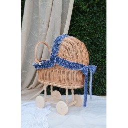 Prútený kočík pre bábiky